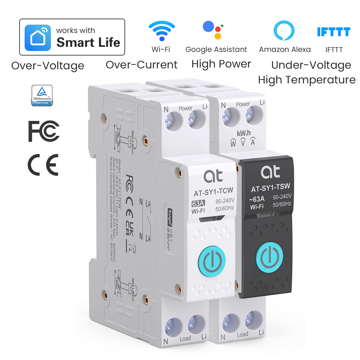 Energy Monitor Meter - Tuya WiFi Circuit Breaker Smart 1P+N