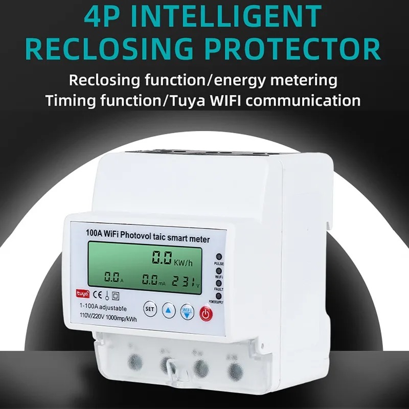 4P 1-100A WiFi Photovoltaic Sm - đánh giá và giá Energy Monitor Meter